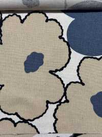 UP5928 Linen Linen Canvas Peach Flower Print[Textile / Fabric] Sub Photo