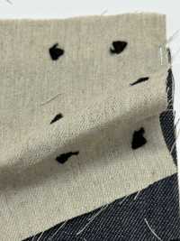 ON43697ID Linen Linen Denim-like Embroidery 4 Inch (Indigo Style)[Textile / Fabric] Oharayaseni Sub Photo