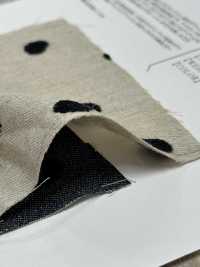 ON43698ID Linen Linen Denim-like Embroidery 4 Inch Dot (Indigo Style)[Textile / Fabric] Oharayaseni Sub Photo
