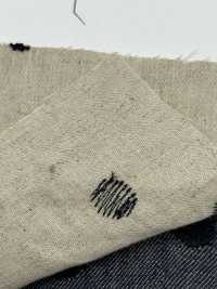 ON43698ID Linen Linen Denim-like Embroidery 4 Inch Dot (Indigo Style)[Textile / Fabric] Oharayaseni Sub Photo