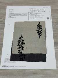 ON43699ID Linen Linen Denim-like Embroidery 4inch Harvest (Indigo Style)[Textile / Fabric] Oharayaseni Sub Photo