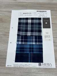 SB94278-OG 40/- Blue Check[Textile / Fabric] SHIBAYA Sub Photo