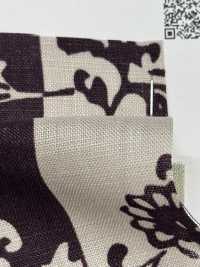 OKC041 60/Linen Print Nostalgic Flower Stripe[Textile / Fabric] Oharayaseni Sub Photo