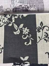 OKC041 60/Linen Print Nostalgic Flower Stripe[Textile / Fabric] Oharayaseni Sub Photo