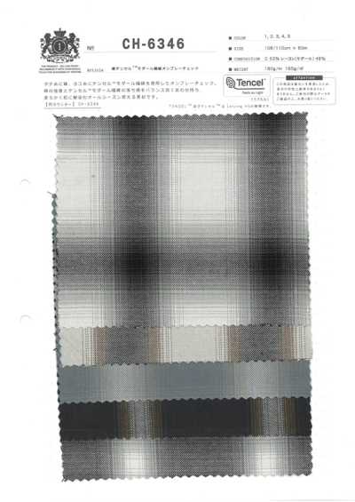 CH-6346 Cotton Tencel Modal Fiber Ombre Check