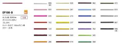 EP100-B Elastic Band Cord 1MM Polyester