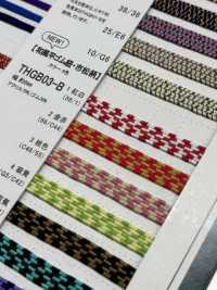 THGB03-B Japanese Style Elastic Webbing, Checkered Pattern, 6mm[Elastic Band] Cordon Sub Photo
