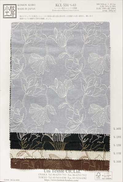 KCL534-D63 Rayon Linen Canvas Lace