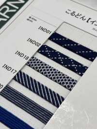 IND18 Indigo Cord 8mm[Ribbon Tape Cord] Cordon Sub Photo