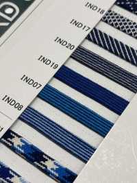 IND07 Indigo Cord 8mm[Ribbon Tape Cord] Cordon Sub Photo