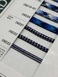 IND21 Indigo Cord 4mm[Ribbon Tape Cord] Cordon Sub Photo