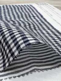 KKC908-DC-1 Cotton Tencel Yarn Dyed Shirring[Textile / Fabric] Uni Textile(Komon Studio) Sub Photo