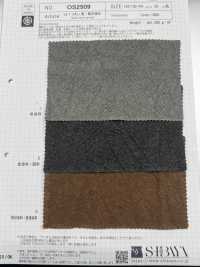 OS2509 L1/40 Linen, Charcoal And Persimmon Dye[Textile / Fabric] SHIBAYA Sub Photo