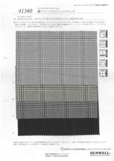 41360 Sophy Twill Check Stretch