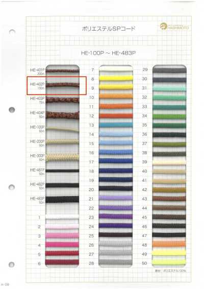 HE-402P Polyester Coated Cord