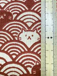 AP41903 FUKUFUKU Cat Dobby (Round)[Textile / Fabric] COSMO TEXTILE Sub Photo