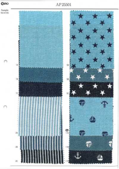 AP25501-DR Denim-look Double Gauze (Half Fold)