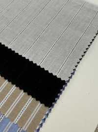 11569 Dyed Cotton/ Linen Ladder Dobby Stripe Double Wash Finish[Textile / Fabric] SUNWELL Sub Photo