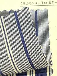 ST-9220 80/2 Blue Stripe[Textile / Fabric] Kuwamura Textile Sub Photo