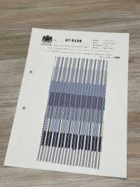 ST-9198 Typewriter Cloth Stripe (Baby Ripstop Finish)[Textile / Fabric] Kuwamura Textile Sub Photo