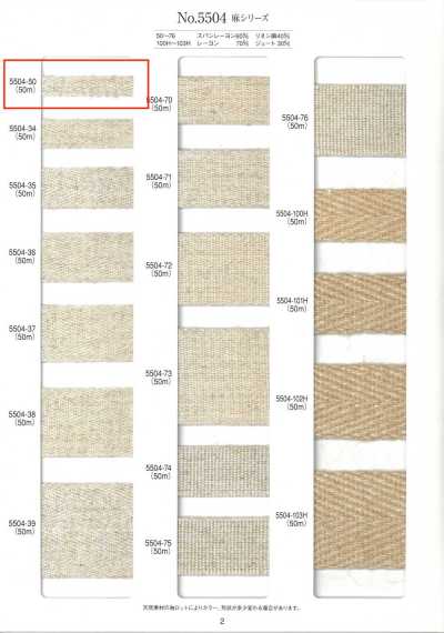 5504-50 Linen Series Twill Tape