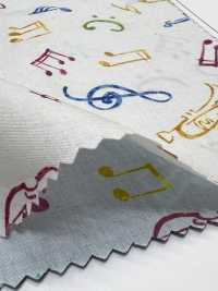 4026-665-1 60 Lawn Discharge Printing Musical Note[Textile / Fabric] HOKKOH Sub Photo