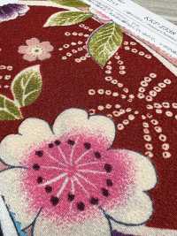 KKP2338-D-UMENIHITTA Futako Chirimen Plum And Hikita[Textile / Fabric] Uni Textile(Komon Studio) Sub Photo