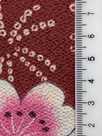 KKP2338-D-UMENIHITTA Futako Chirimen Plum And Hikita[Textile / Fabric] Uni Textile(Komon Studio) Sub Photo
