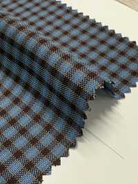 3SG042 Recycled Polyester Oxford Plaid[Textile / Fabric] Chambray Sub Photo