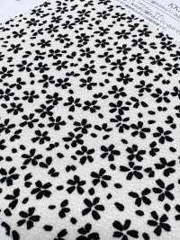 KKP3338-D1131 Futako Chirimen Cherry Blossom Snowstorm[Textile / Fabric] Uni Textile(Komon Studio) Sub Photo