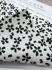 KKP3338-D1131 Futako Chirimen Cherry Blossom Snowstorm[Textile / Fabric] Uni Textile(Komon Studio) Sub Photo