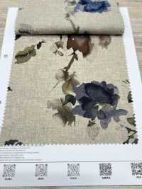 7026-1710-3 CL Loomstate With Watercolor Floral Pattern[Textile / Fabric] HOKKOH Sub Photo