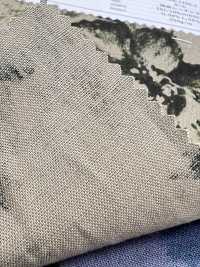 7026-1730-1 Linen Loomstate With Large Flowers[Textile / Fabric] HOKKOH Sub Photo