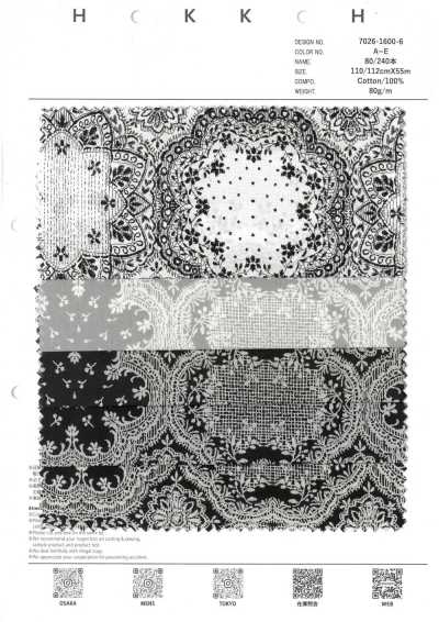 7026-1600-6 80/240-count Lace