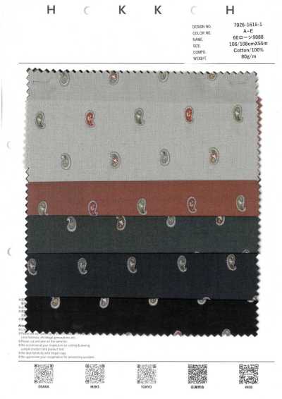 7026-1615-1 60 Lawn 9088 Mini Paisley