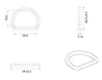 HH197 Altica Universal Single D-Ring[Buckles And Ring] Sub Photo