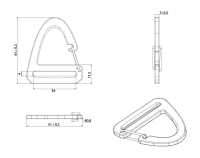 HH163 Artica Triangle Brace Clip Hook[Buckles And Ring] Sub Photo