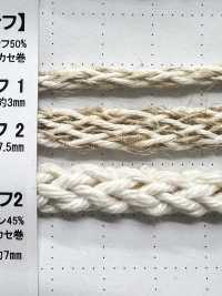 CK2 Natural Material Cord PART2 Cotton Kenaf 2 Bag Cord 7.5mm[Ribbon Tape Cord] Cordon Sub Photo