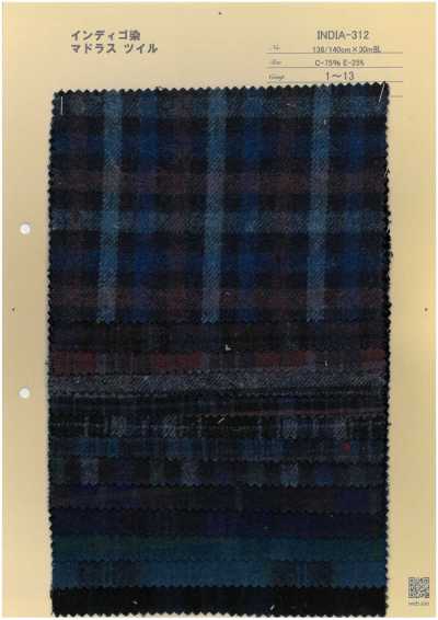 INDIA-312 Indigo-dyed Madras Twill