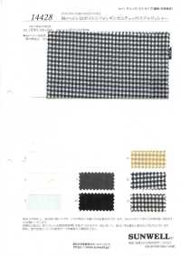 14428 80 Single Thread Cotton SZ Voile Chiffon Gingham Check Triple Wash Finish[Textile / Fabric] SUNWELL Sub Photo