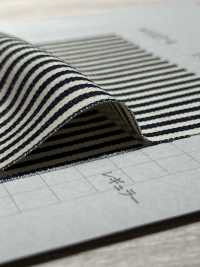 W1027 Cotton Bold Stripe Hickory Denim 7oz[Textile / Fabric] Yoshiwa Textiles Sub Photo