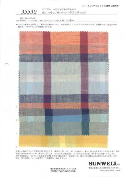 35530 60s Cotton/Linen Lawn Madras Check