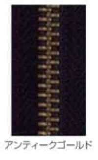 8MGMKBC-SLSH-H Head-to-head YKK Zipper Size 8 Antique Gold Closed End YKK Additional Images