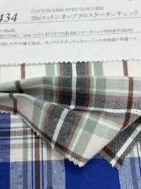 14434 20 Single Thread Cotton Nep Cross Tartan Check[Textile / Fabric] SUNWELL Sub Photo