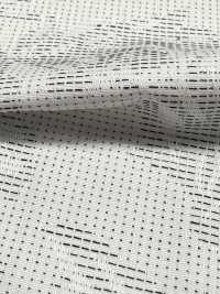 A-1581 Sashiko-style Botanical Flower Jacquard[Textile / Fabric] ARINOBE Sub Photo