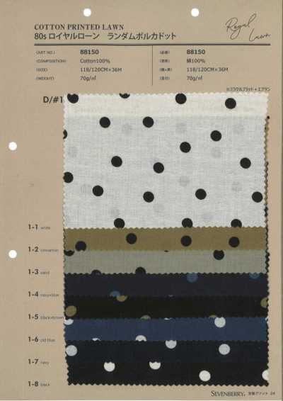 88150 80s Royal Lawn Random Polka Dot