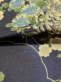850561 Lawn Indigo Dye Style Japanese Pattern Sea Of ​​clouds And Fan Chrysanthemum[Textile / Fabric] VANCET Sub Photo
