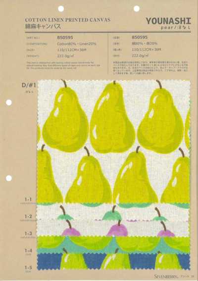 850595 Cotton Linen Canvas Pear