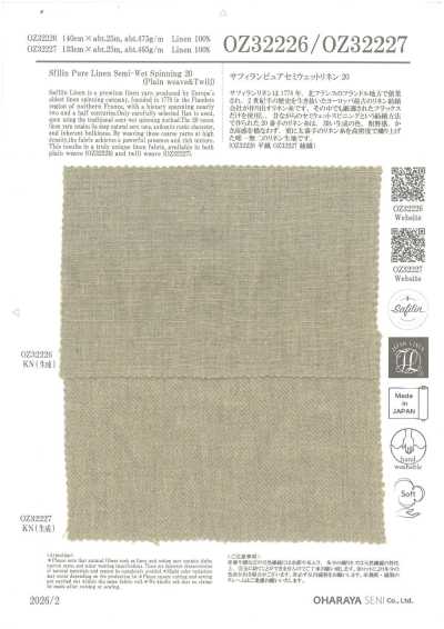 OZ32227 Safilin Pure Semi Wet Linen 20 Twill