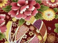 AP62902 Colorful Gold Print Satin (Round Roll)[Textile / Fabric] COSMO TEXTILE Sub Photo